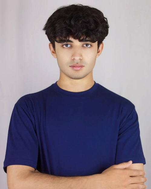 NAVY BLUE PLAIN COTTON TEE