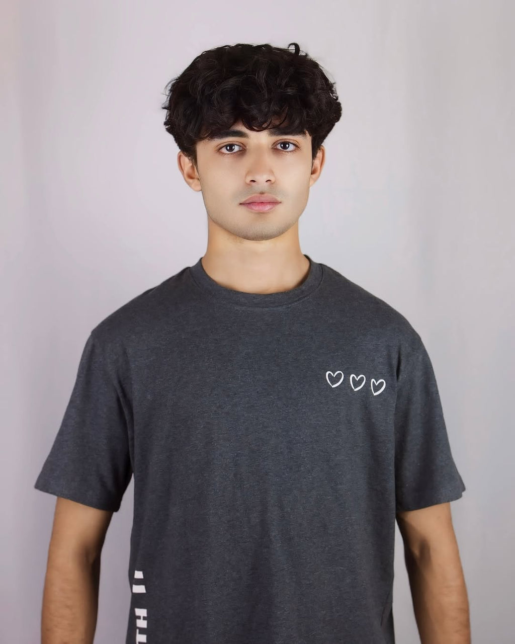 PREMIUM PRINTED CHARCOAL TEE