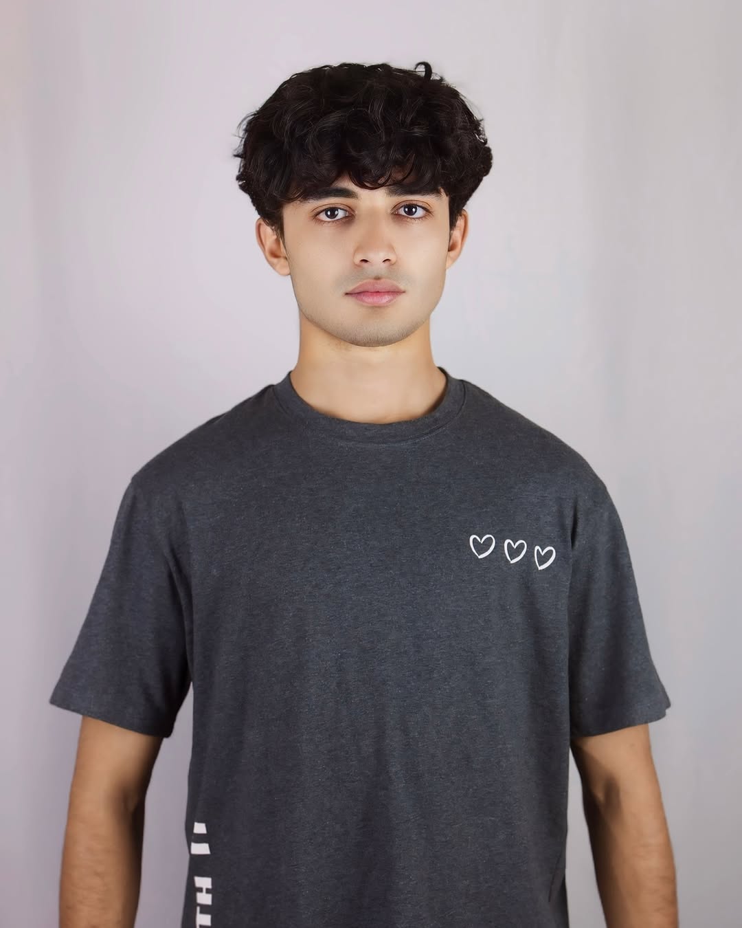PREMIUM PRINTED CHARCOAL TEE