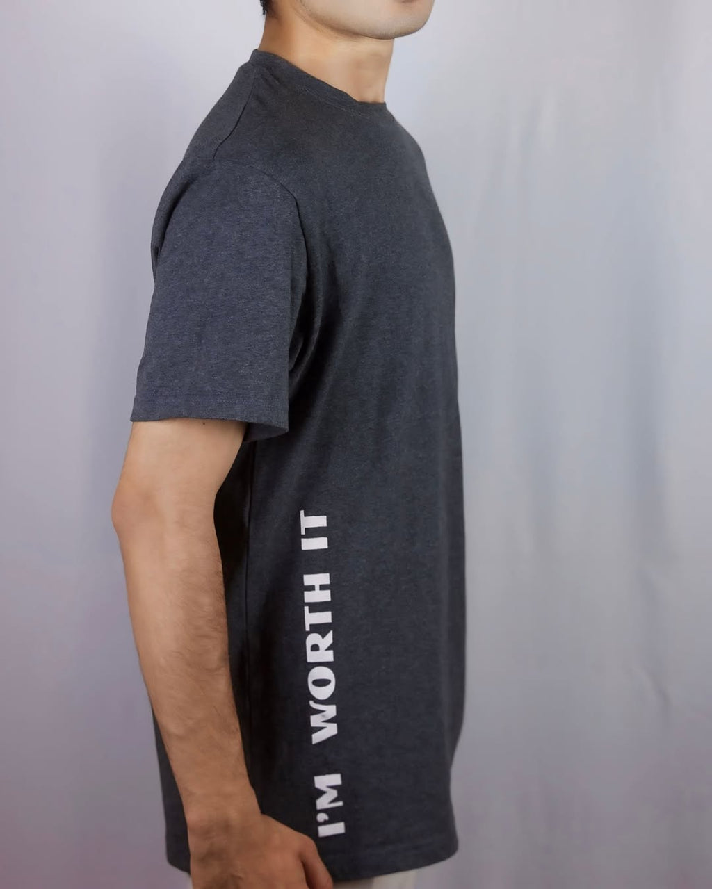 PREMIUM PRINTED CHARCOAL TEE
