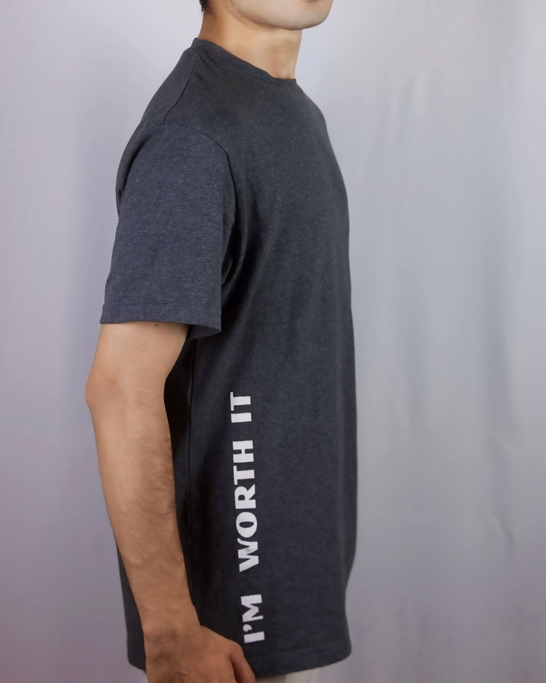 PREMIUM PRINTED CHARCOAL TEE
